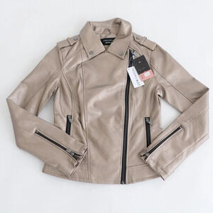 NWT LCW Casual Pewter  Metallic Bomber Jacket